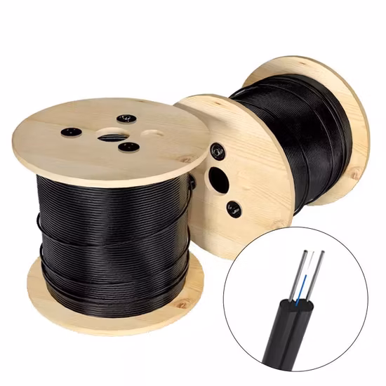 Cabo de fibra ótica interna da gota da bainha lisa do computador FTTH LSZH