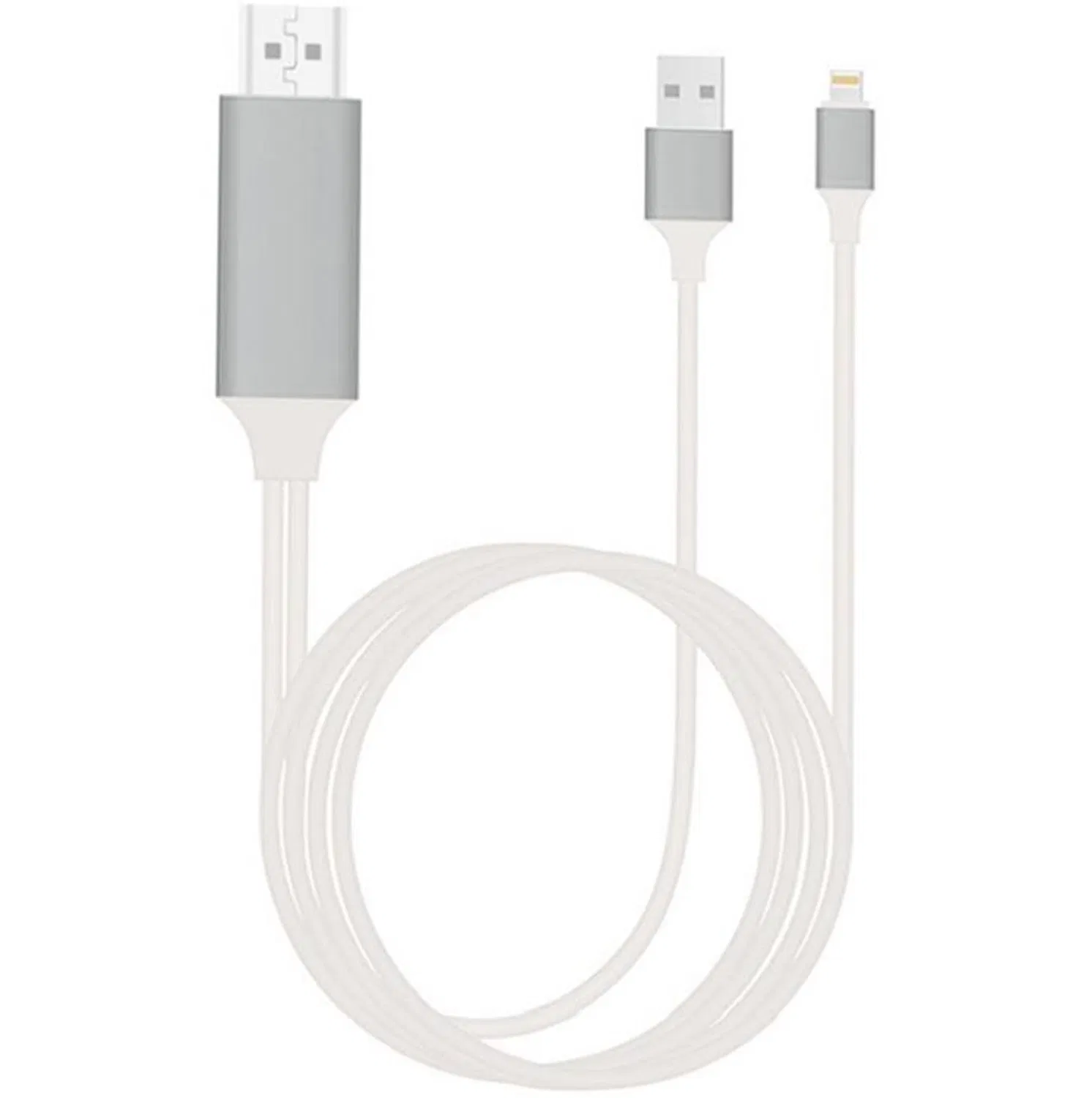 HDMI para USB macho e iPhone, cabo Mhl