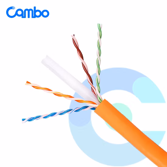 Gcabling China Fornecimento de fábrica CAT6 UTP LAN Cabo de rede Cabo de cobre nu CCA Fio CAT6
